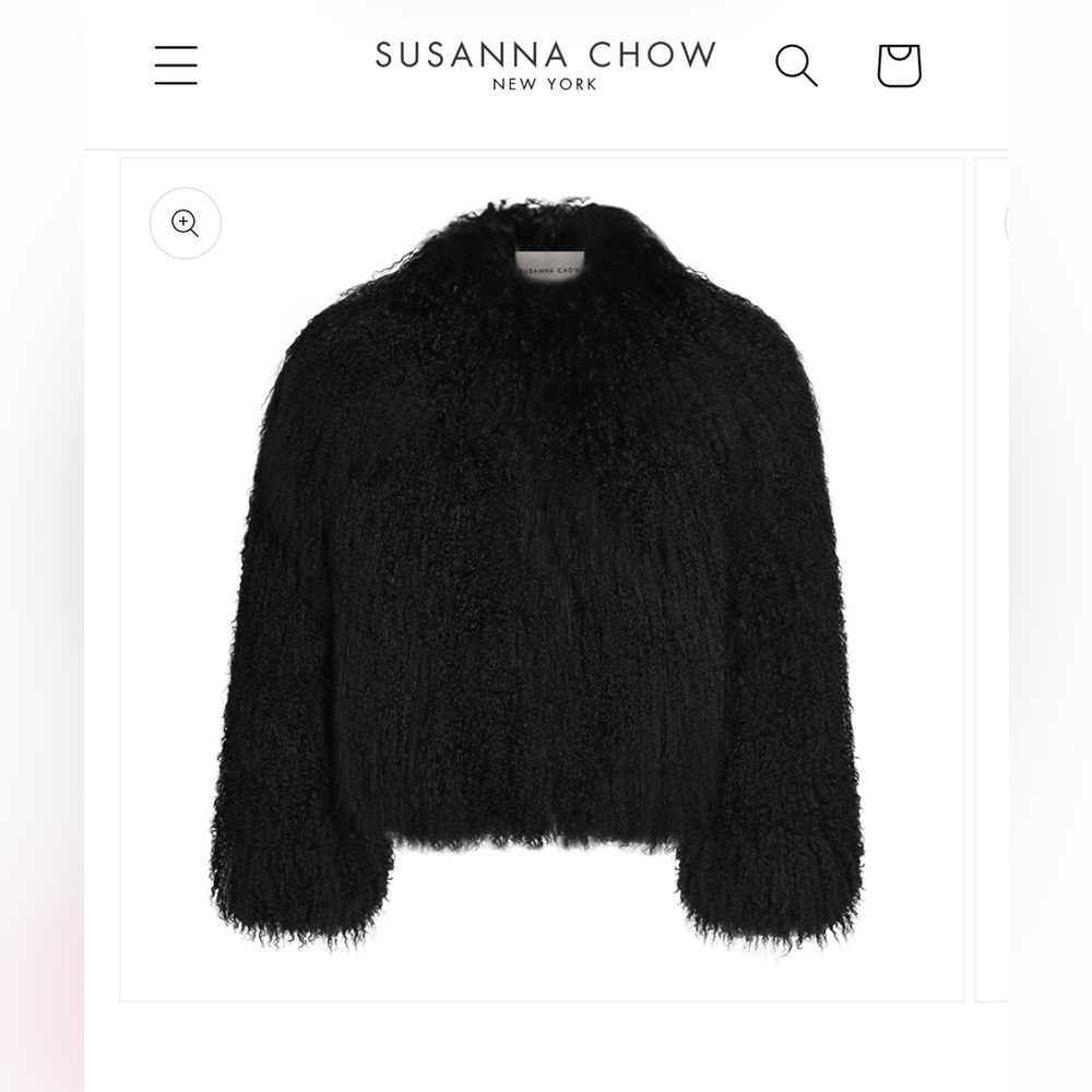Black Carrie Shearling Coat